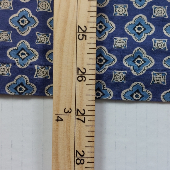 Vintage Polo Ralph Lauren Shirt Mens Large Purple Blue Floral 1/4 Button Collar - Picture 3 of 6